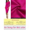 imageVFSHOW Womens Elegant Notch Neck Ruched Cocktail Party Work Office Business Church Bodycon Sheath DressHot Pink