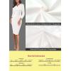 imageVFSHOW Womens Elegant Notch Neck Ruched Cocktail Party Work Office Business Church Bodycon Sheath DressOffwhite