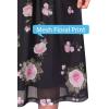 imageVFSHOW Womens Elegant Pockets Belted Work Business Office Casual Party Pleated ALine Midi DressBlackblack Mesh Pink Floral Print