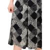 imageVFSHOW Womens Elegant Pockets Belted Work Business Office Casual Party Pleated ALine Midi DressBlackblack and White Check Mesh Print