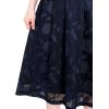 imageVFSHOW Womens Elegant Pockets Belted Work Business Office Casual Party Pleated ALine Midi DressNavy Bluetextured Floral Chiffon