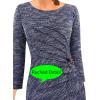 imageVFSHOW Womens Elegant Ruched Pleated Work Business Office Cocktail Party Bodycon Pencil Sheath DressBlue Tweed