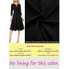 imageVFSHOW Womens Front Zipper Office Business Work Church Professional Front Zipper Knee Length A Line Fit and Flare DressBlack