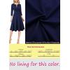 imageVFSHOW Womens Front Zipper Office Business Work Church Professional Front Zipper Knee Length A Line Fit and Flare DressDark Blue