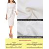 imageVFSHOW Womens Front Zipper Tie Waist Bow Slim Work Business Office Party Bodycon Pencil Sheath DressOffwhite