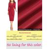 imageVFSHOW Womens Front Zipper Tie Waist Bow Slim Work Business Office Party Bodycon Pencil Sheath DressRed With White Stripes