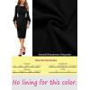 imageVFSHOW Womens Ruffle Bell Sleeves Business Cocktail Party Bodycon Pencil Sheath DressBlack