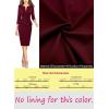 imageVFSHOW Womens Wear to Work Front Zipper Peplum Business Office Church Pencil Sheath DressDark Red