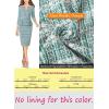 imageVFSHOW Womens Wear to Work Front Zipper Peplum Business Office Church Pencil Sheath DressTeal Green Tweed