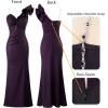 imageVFSHOW womens Vfshow Womens Formal Prom Maxi DressesBlack With Purple Metallic Stitching