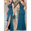 imageVFSHOW womens Vfshow Womens Formal Prom Maxi DressesSparkly Teal Blue