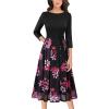 Black+black Mesh Fuchsia Floral Print