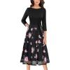 Black+black Mesh Pink Floral Print