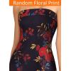 imageVFSHOW Womens 2025 Sexy Backless Formal Tube Bodycon Maxi Dress Strapless Side Slit Beach Wedding Guest Long Cocktail DressesBlack With Red Floral Print