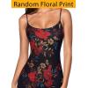 imageVFSHOW Womens 2025 Spaghetti Strap Cocktail Bodycon Maxi Dress Sexy Backless Scoop Neck Wedding Guest Formal Long DressesBlack With Red Floral Print