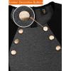 imageVFSHOW Womens Business Casual Office Work Buttons 34 Sleeve Colorblock Cocktail Party Fitted Pencil Sheath DressGrey and Black