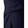imageVFSHOW Womens 2025 Asymmetric Ruffle Ruched Cocktail ALine Midi Dress Sleeveless Elegant Boat Neck Wedding Guest DressesNavy Blue