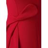 imageVFSHOW Womens 2025 Asymmetric Ruffle Ruched Cocktail ALine Midi Dress Sleeveless Elegant Boat Neck Wedding Guest DressesRed