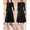 imageVFSHOW Womens 2024 Business Office Work Professional Elegant Slim Midi Aline Fit and Flare DressBlack