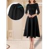 imageVFSHOW Womens 2024 Business Office Work Professional Elegant Slim Midi Aline Fit and Flare DressBlack