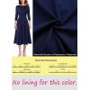 imageVFSHOW Womens 2024 Business Office Work Professional Elegant Slim Midi Aline Fit and Flare DressNavy Blue
