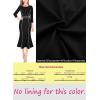 imageVFSHOW Womens Elegant Vintage Cocktail Business Office Mermaid Fitted Bodycon Midi DressBlack