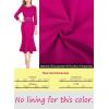 imageVFSHOW Womens Elegant Vintage Cocktail Business Office Mermaid Fitted Bodycon Midi DressHot Pink