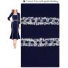 imageVFSHOW Womens Elegant Vintage Square Neck Work Business Office Party MidCalf Mermaid DressNavy Blue With Tweed Trim