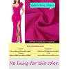 imageVFSHOW Womens Formal Prom Ruffle One Shoulder Strap Ruched Maxi Dress 2025 Sexy Twist Front Split Wedding Guest Evening GownSparkly Hot Pink