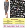imageVFSHOW Womens Square Neck Buttons Peplum Cocktail Party Work Office Business Bodycon Pencil DressBlack Tweed With White Piping