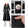 imageVFSHOW Womens Work Business Office Buttons Slim Fit and Flare MidCalf Midi ALine DressBlack