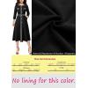 imageVFSHOW Womens Work Business Office Buttons Slim Fit and Flare MidCalf Midi ALine DressBlack