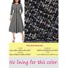 imageVFSHOW Womens Work Business Office Buttons Slim Fit and Flare MidCalf Midi ALine DressBlack Tweed