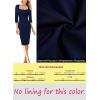 imageVFSHOW Womens Work Business Office Square Neck Bodycon Dress Elegant Cocktail Party Slim Fitted Church Pencil Sheath DressNavy Blue