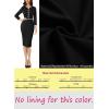 imageVFSHOW Womens Work Office Business Pleated Notch V Neck Buttons Fitted Belted Pencil Sheath DressBlack and White