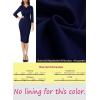 imageVFSHOW Womens Work Office Business Pleated Notch V Neck Buttons Fitted Belted Pencil Sheath DressNavy Blue