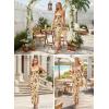 imageVFSHOW Womens 2025 Sexy Backless Formal Tube Bodycon Maxi Dress Strapless Side Slit Beach Wedding Guest Long Cocktail DressesBeige Jacquard Lace Floral