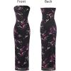 imageVFSHOW Womens 2025 Sexy Backless Formal Tube Bodycon Maxi Dress Strapless Side Slit Beach Wedding Guest Long Cocktail DressesBlack With Purple Abstract Print
