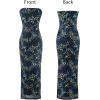 imageVFSHOW Womens 2025 Sexy Backless Formal Tube Bodycon Maxi Dress Strapless Side Slit Beach Wedding Guest Long Cocktail DressesBlue and Black Leopard Print
