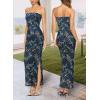imageVFSHOW Womens 2025 Sexy Backless Formal Tube Bodycon Maxi Dress Strapless Side Slit Beach Wedding Guest Long Cocktail DressesBlue and Black Leopard Print
