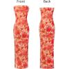 imageVFSHOW Womens 2025 Sexy Backless Formal Tube Bodycon Maxi Dress Strapless Side Slit Beach Wedding Guest Long Cocktail DressesOrange Floral Print