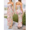 imageVFSHOW Womens 2025 Sexy Backless Formal Tube Bodycon Maxi Dress Strapless Side Slit Beach Wedding Guest Long Cocktail DressesPink Floral Print