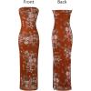 imageVFSHOW Womens 2025 Sexy Backless Formal Tube Bodycon Maxi Dress Strapless Side Slit Beach Wedding Guest Long Cocktail DressesRust Red Floral Print
