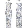 imageVFSHOW Womens 2025 Sexy Backless Formal Tube Bodycon Maxi Dress Strapless Side Slit Beach Wedding Guest Long Cocktail DressesWhite With Blue Floral Print