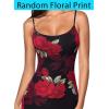 imageVFSHOW Womens 2025 Spaghetti Strap Cocktail Bodycon Maxi Dress Sexy Backless Scoop Neck Wedding Guest Formal Long DressesBlack With Red Rose Floral Print
