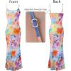 imageVFSHOW Womens 2025 Spaghetti Strap Cocktail Bodycon Maxi Dress Sexy Backless Scoop Neck Wedding Guest Formal Long DressesMulti Floral Print