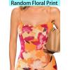 imageVFSHOW Womens 2025 Spaghetti Strap Cocktail Bodycon Midi Dress Sexy Backless Sweetheart Neck Wedding Guest MidCalf DressesOrange Floral Print