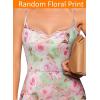 imageVFSHOW Womens 2025 Spaghetti Strap Cocktail Bodycon Midi Dress Sexy Backless Sweetheart Neck Wedding Guest MidCalf DressesPink Floral Print