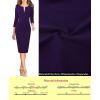 imageVFSHOW Womens Slim Zipper Up Work Business Office Party Bodycon Pencil Sheath DressDark Purple