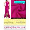 imageVFSHOW Womens Sexy Halter Neck Formal Cutout Ruffle Slit Ruched Prom Maxi Dress Wedding Guest HILO Mermaid Evening GownSparkly Hot Pinkb